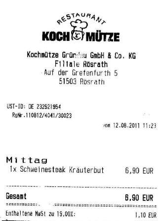 msri Hffner Kochmtze Restaurant